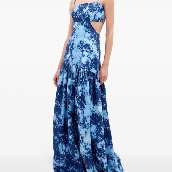 Silvia Tcherassi Blue Patterned Maxi Dress - Picture 2 of 6